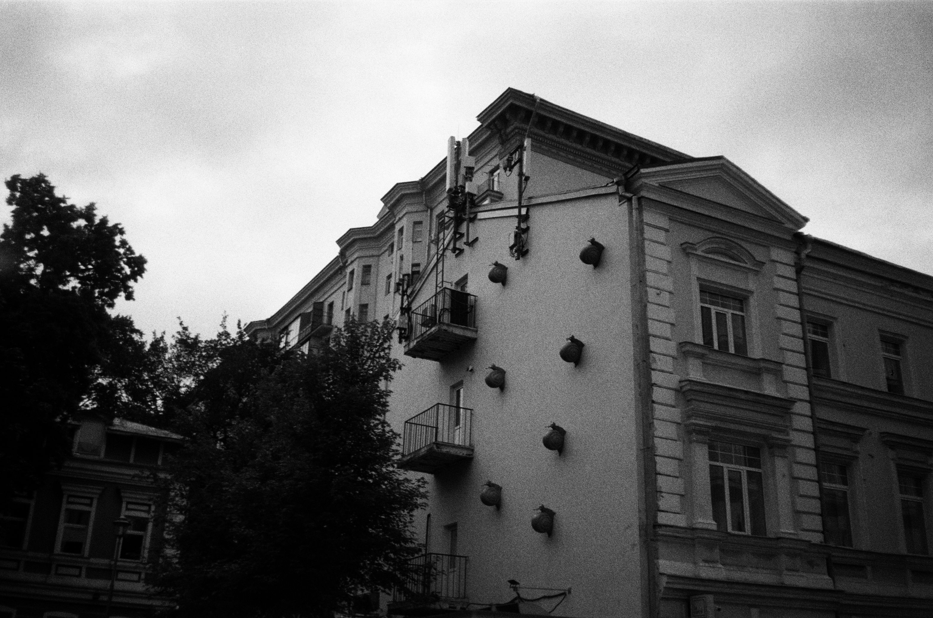 Film photograph from the city, alone series