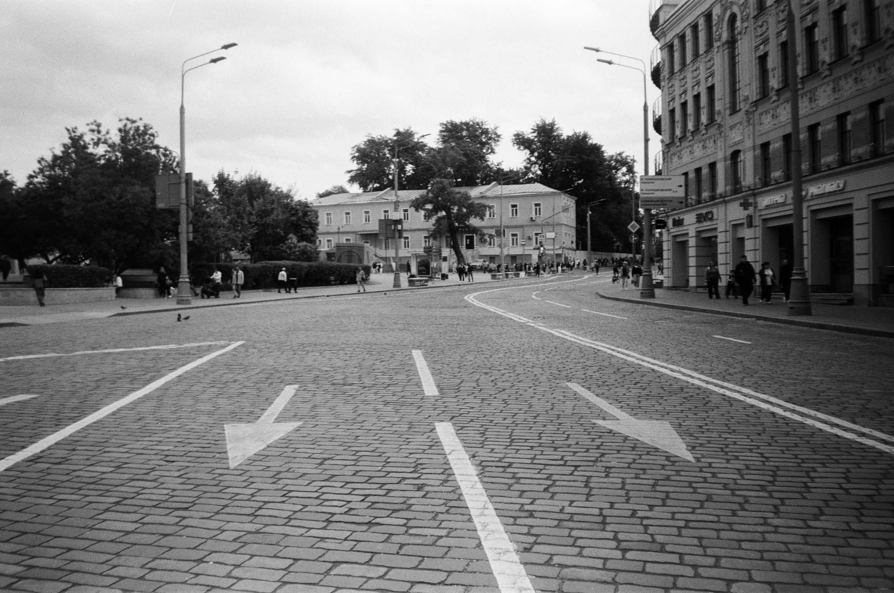 Film photograph from the city, alone series